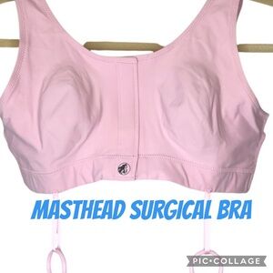 MASTHEAD ELIZABETH PINK SURGICAL BRA SZ LARGE like your bra size Gently worn